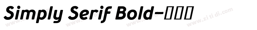 Simply Serif Bold字体转换